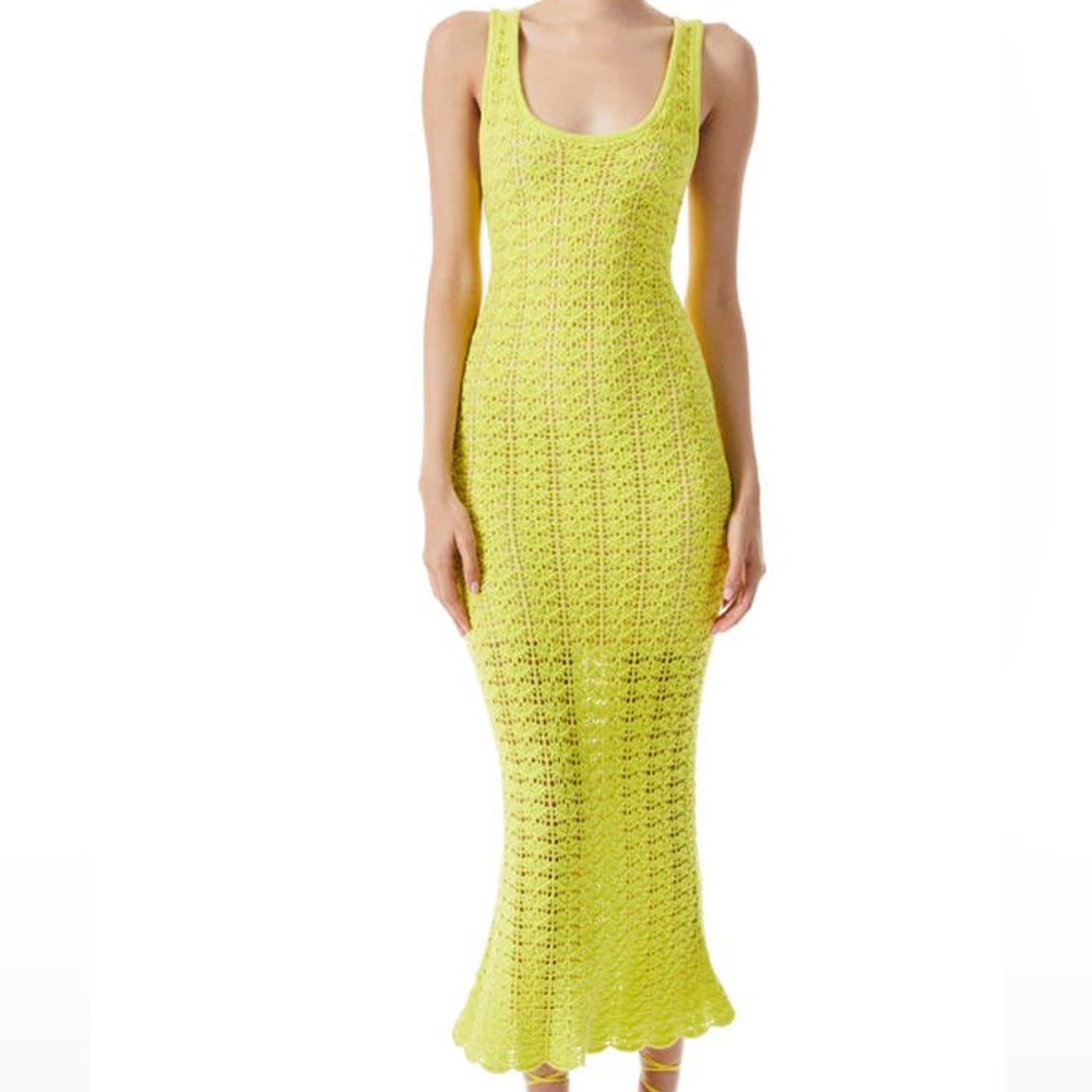Alice + Olivia Veronique Crochet Tank Midi-Dress